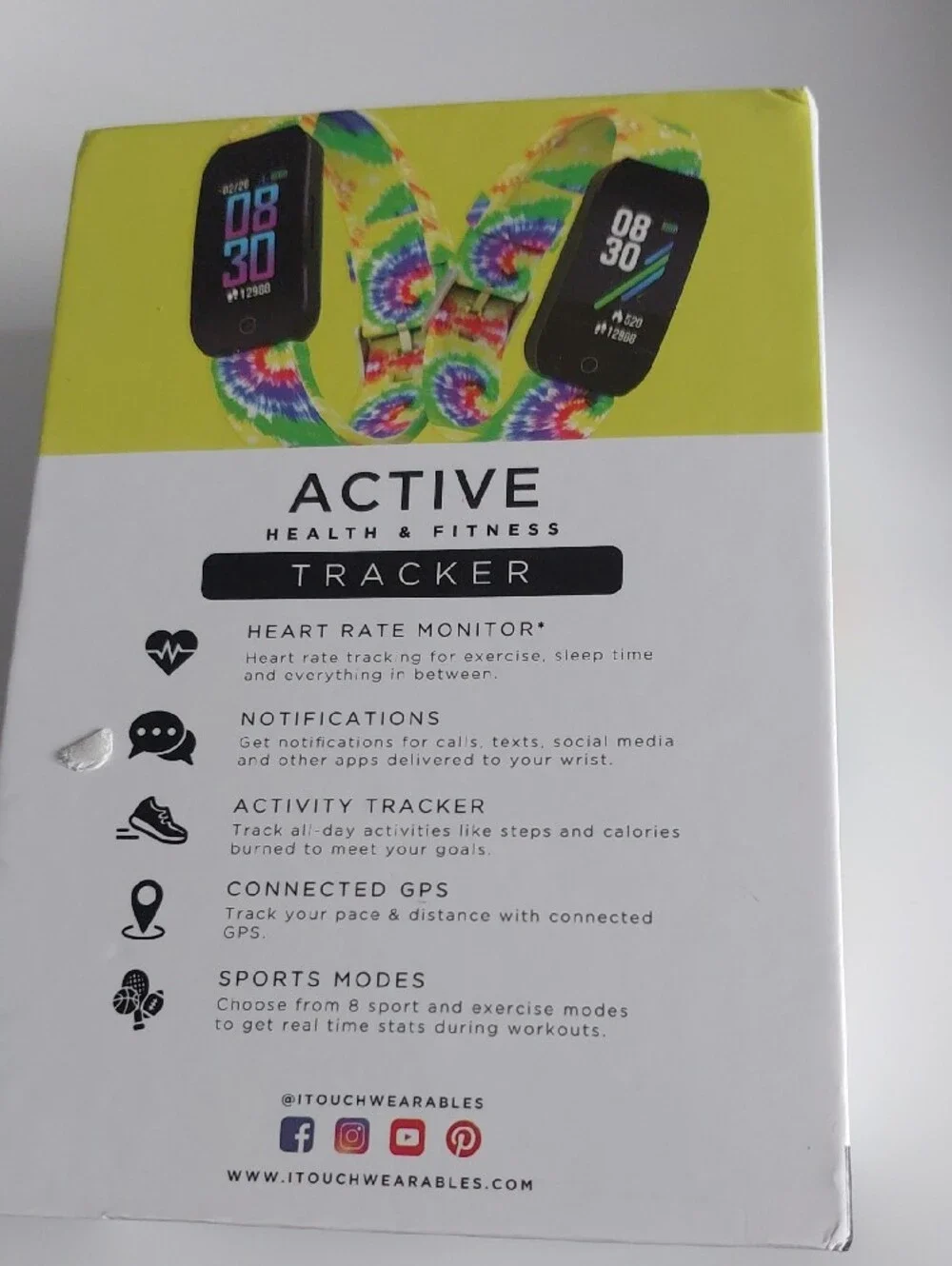 iTouch Active Fitness Tracker - Tie-Dye Band (Multicolor)